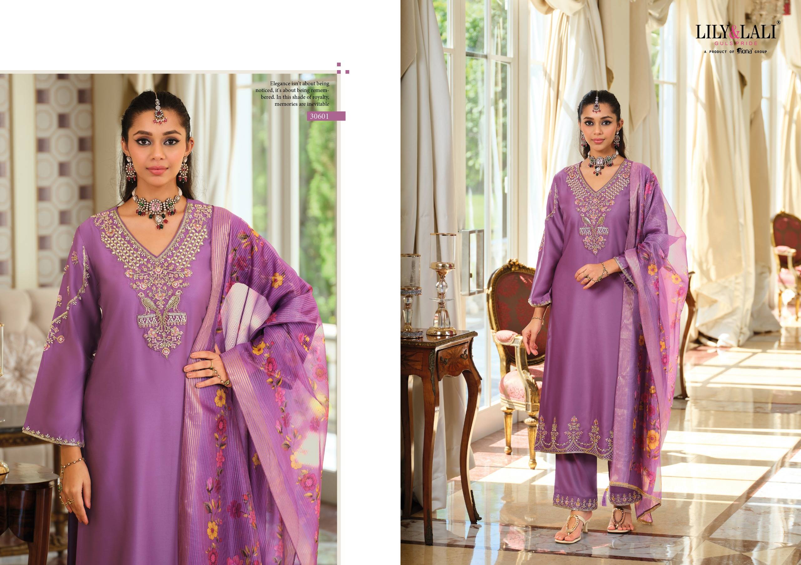 Jennifer BY LILY & LALI 30601 TO 30604 SERIES Stylish Embroidered Pure Viscose Dresses At Wholesale Price